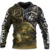 Autumn New 3D Digital Print Air Layer Animal Hoodies Men Sport Casual Fashion No Velvet Added Hooded Sweater