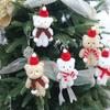 1pc Kawaii Soft Mini Plush Bear Doll - Christmas Tree Pendant & Home Decor, Cute Kids Christmas Gift Holiday Ornament
