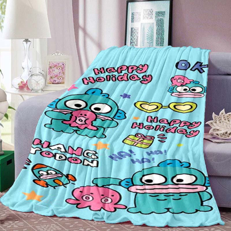 Cartoon Cute HANGYODON Soft Flannel Blanket Bedroom Sofa Picnic, Outdoor Leisure Gift BlanketW-1