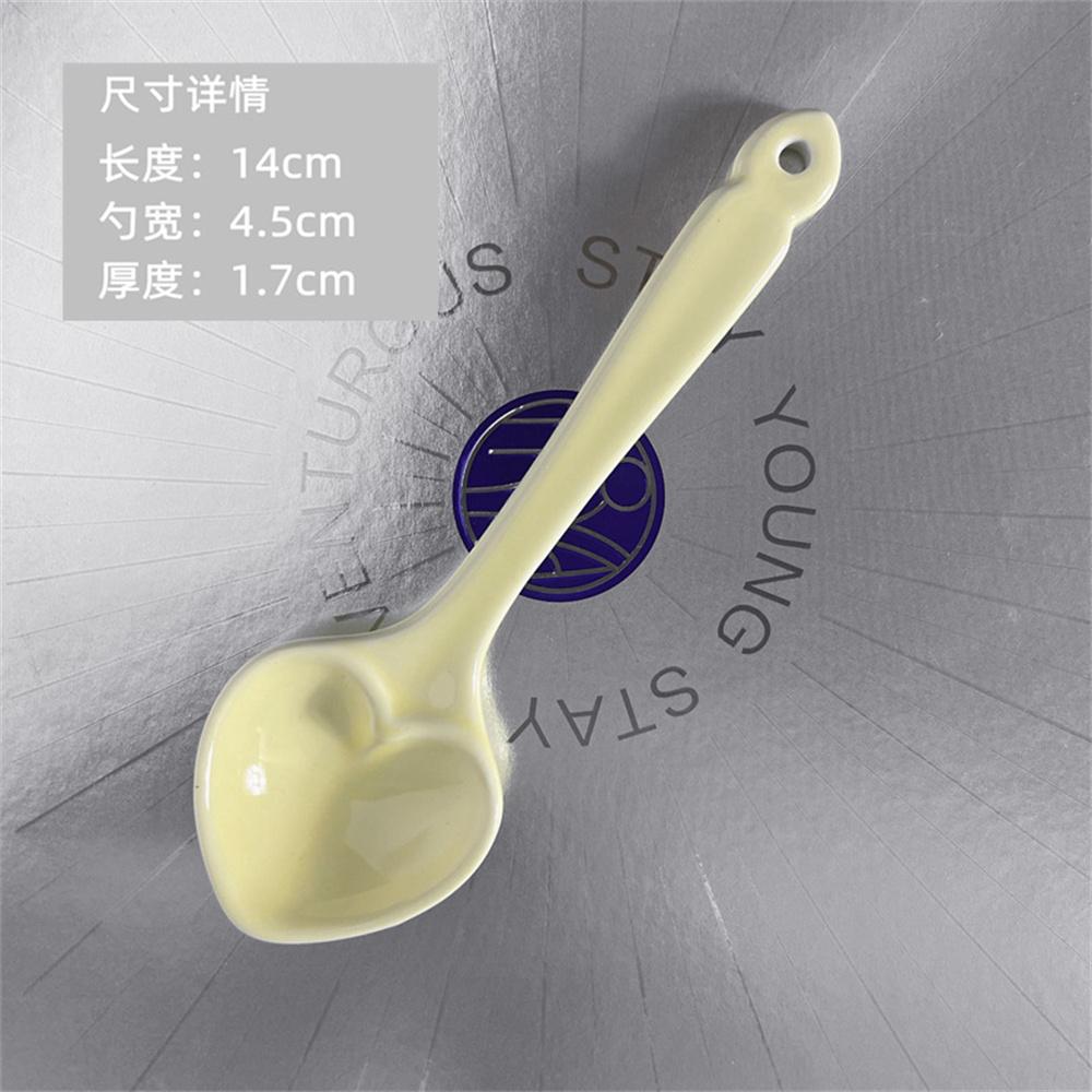 Romantisch Ins Macaron Liebeslöffel Herz Kaffeelöffel Niedlicher Keramikmischlöffel Dessertlöffel Mädchen Geschirr