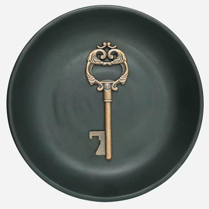 

1pc Vintage Key Bottle Opener Antique Alloy Double Dragon Design Chinese Style Bar Tool Cool Gift for Men Unique Collectible мідний
