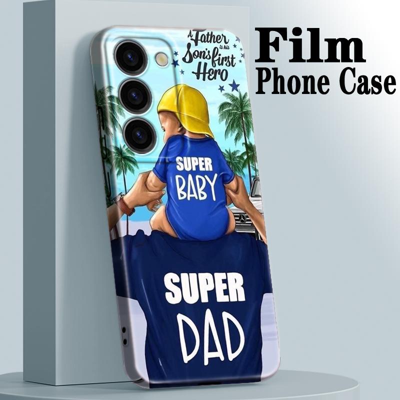 Dad Mom Baby Girl Family Phone Case For Samsung S23 S22 Plus Ultra A13 A12 A14 A21S A22 A23 A34 A53 A54 A73 Feilin Cover