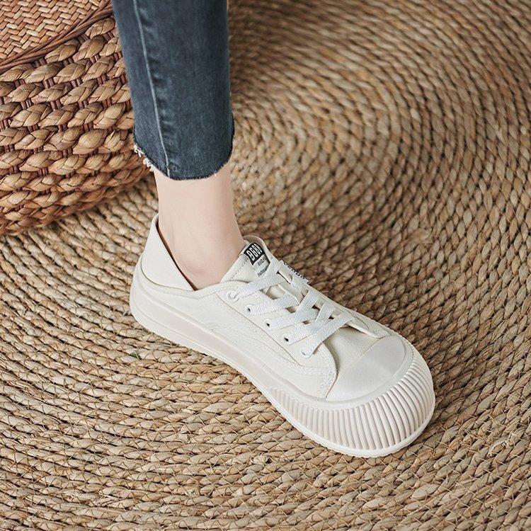 Black board shoes women's summer breathable thick-soled two wear ugly cute women's shoes new sports and leisure thin canvas shoes