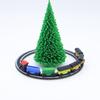Mini Train Model 1:12 Scale Train Miniature Tiny Track Train with Colorful Carriages for Doll Mansion Decoration Miniature Scene Photo Prop