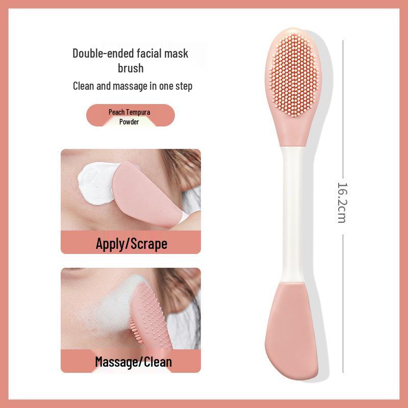 GECOMO Dual-Head Silicone Face Brush for Pore and Mud Mask Application