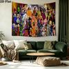 Anime Dragonball Wall Tapestry Aesthetic Wall Hanging Printed Fabric Blanket Decorative Tapestries for Bedroom Living Room Home Decor