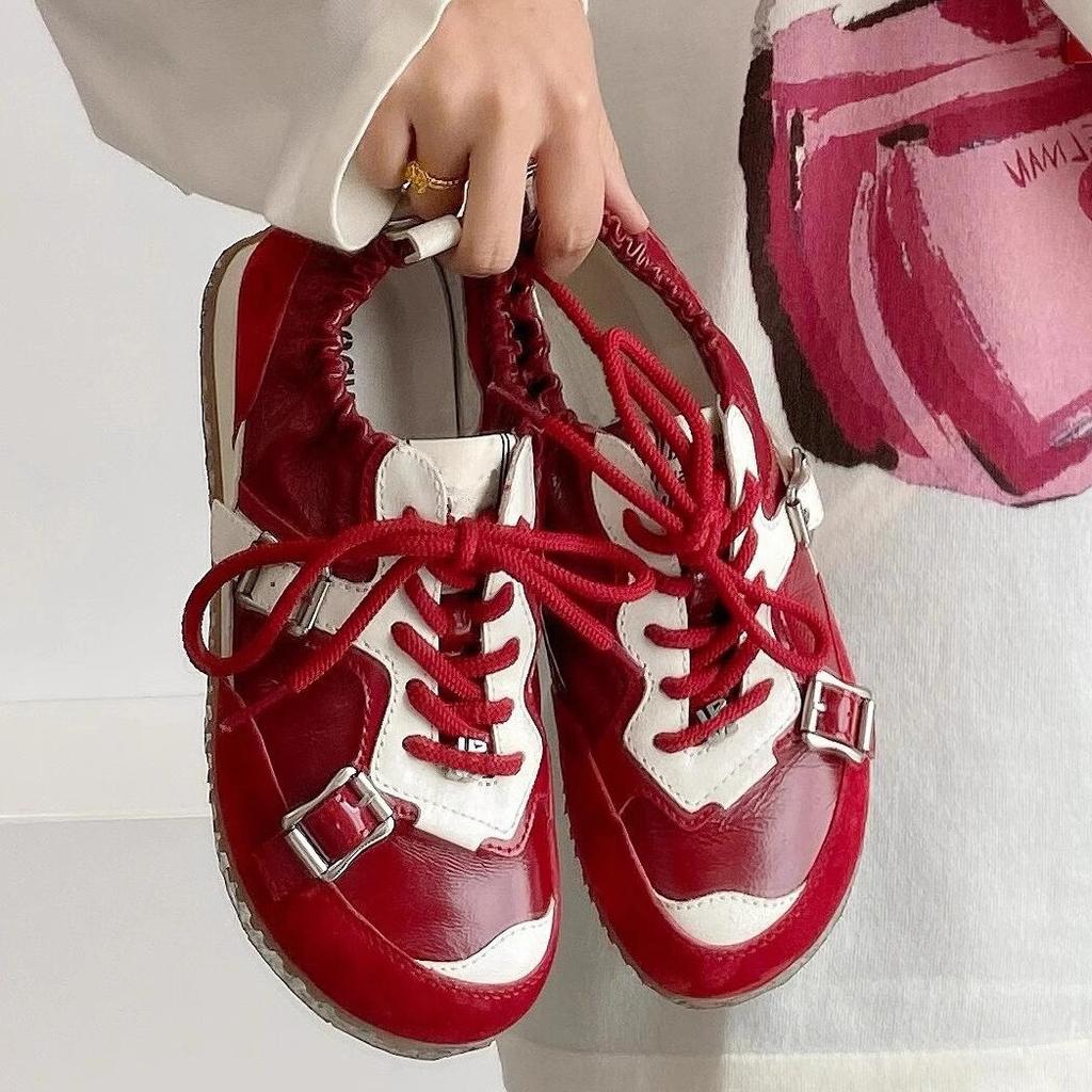 Color matching breathable net casual board shoes flat shoes 2025 spring and summer round head retro lightweight fashion Forrest Gump shoes sports shoe