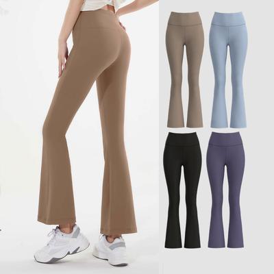 Flare Leggings Yoga Pants Women High Waist Wide Leg Gym Sports Black Running Workout Tights Fitness Trousers Full Length