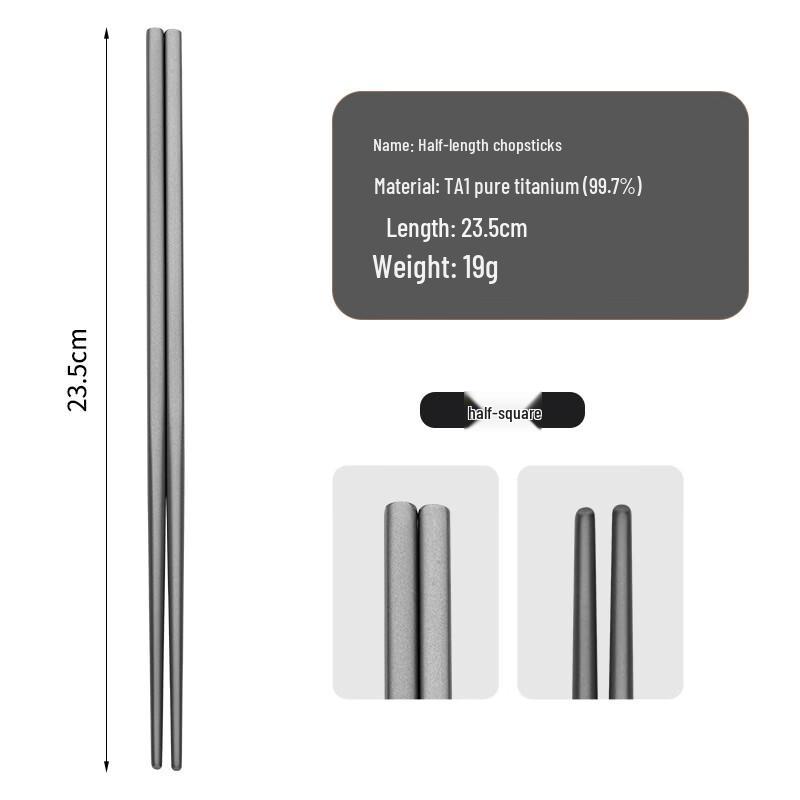 Xihe Pure Titanium Food Grade Chopsticks