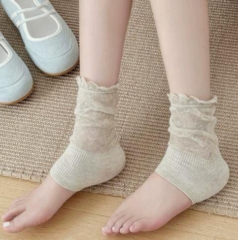 Lace Calf Socks Cover Women'S Summer Thin Breathable Stepping Foot Stacking Socks Miu Series Ballet Style White Cold Leg Cover