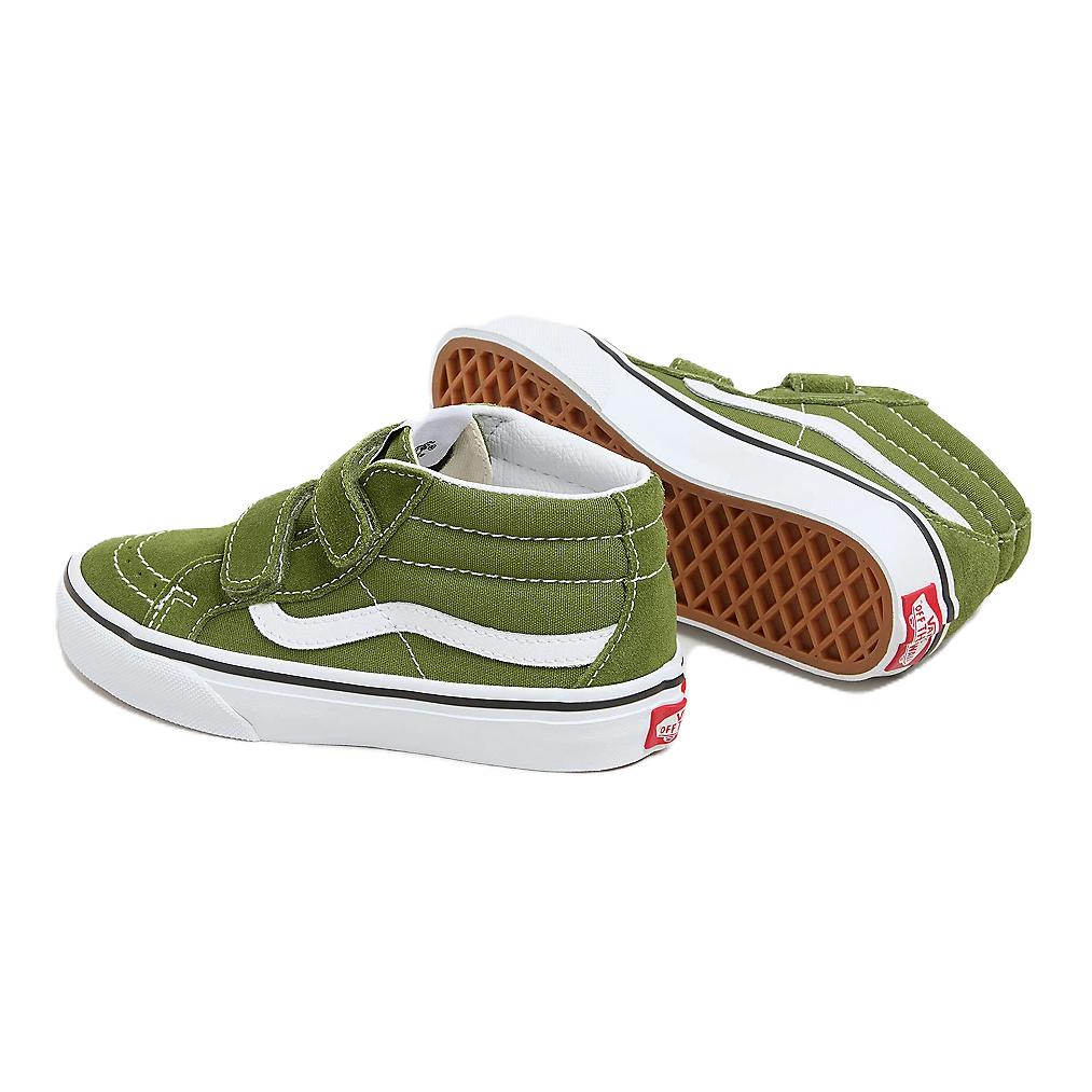 Vans Sk8 Mid Comfortable Classic Mid-Top Kids Skate Shoes Kids Sneakers Green VN000CYFCIB