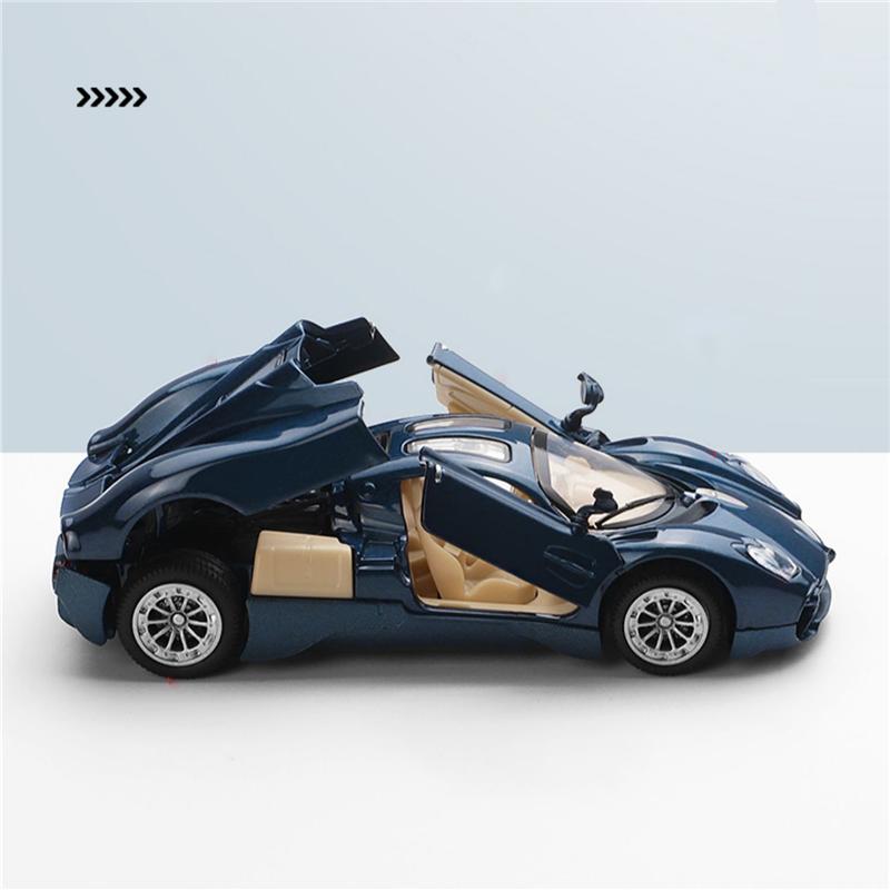1/32 Pagani Utopia Alloy Sports Car Model Diecasts Metal Racing Car Vehicles Model Simulation Sound and Light Childrens Toy Gift
