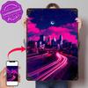 Neon City Poster Retro D Printed Metal Signs Customized Wall Hanging Gift for Home and Decoration Gaming Decor Room Wand Deko