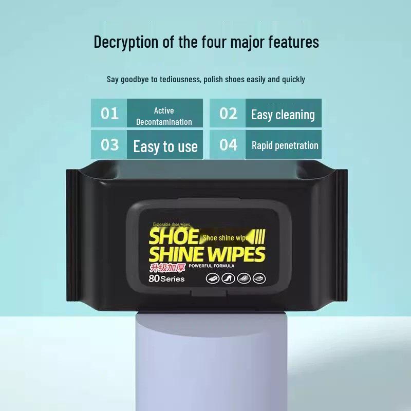 Enhanced Disposable Shoe Wipes for White Shoes - Cleans and Shines Without Water