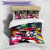 3pcs Mighty Morphin Power Rangers Pattern Bedding Set Duvet Cover Set Includes Duvet Cover &pillowcases, Perfect All Season Bedroom Decoration & Gift