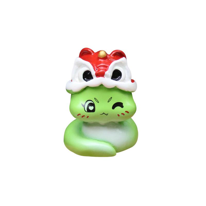 Trendy Baby Snake Doll Resin Crafts – Cute Animal Blind Box Car Ornament