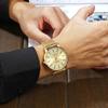 WWOOR Gold Watches Ultra Thin Simple Men Quartz Watches Waterproof Mesh Belt Full Stainless Steel Wristwatch