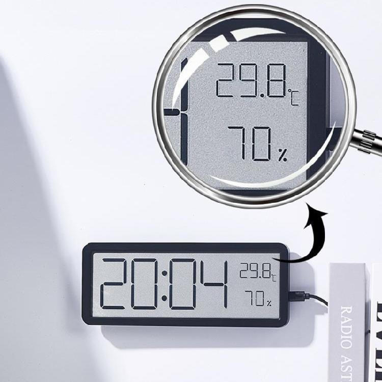Digital Wall Clock with Backlight, Temperature, and Date for Modern Homes