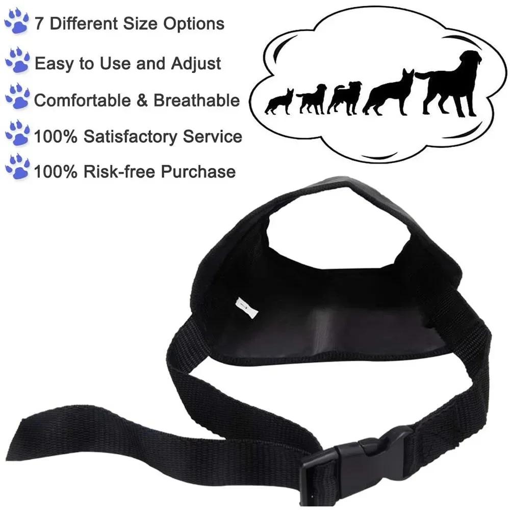 Anti Barking Dog Muzzles for Small Medium Large Dogs Adjustable Breathable Dog Mouth Muzzle Anti Bite Pet Training Accessories