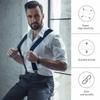 5cm Wide X-Type Suspenders Solid Color Elastic Pants Braces Simple Adjustable Suspenders  Business
