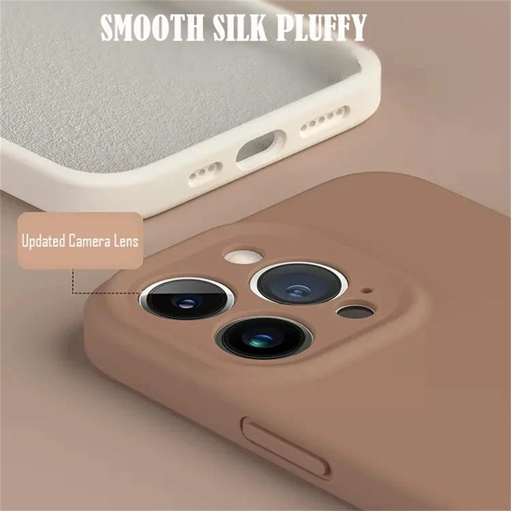 For Iphone 16 ProMax Case Original Liquid Silicone Soft TPU Phone Cover For For Iphone 15 14 13 14 11 Pro Max Mini 14 15 16 Plus Coque
