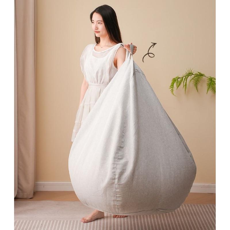 Large Seat Bean Bag Comfortable Lazy Sofa Chair Linen Lounger Couch Tatami Gift