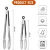 2 Pcs Stainless Steel Kitchen Tongs 9 12 Inch Locking Cooking Tongs Non-Slip Metal Food Tongs BBQ Grilling Tongs Serving Clip
