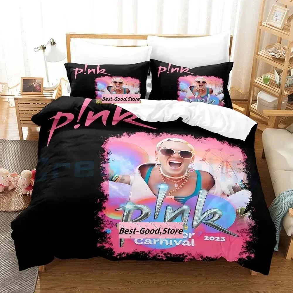 Pink Singer Tour Bedding Set Single Twin Full Queen King Size Bed Set Adult Kid Bedroom Duvetcover Sets Anime Bed Sheet Set