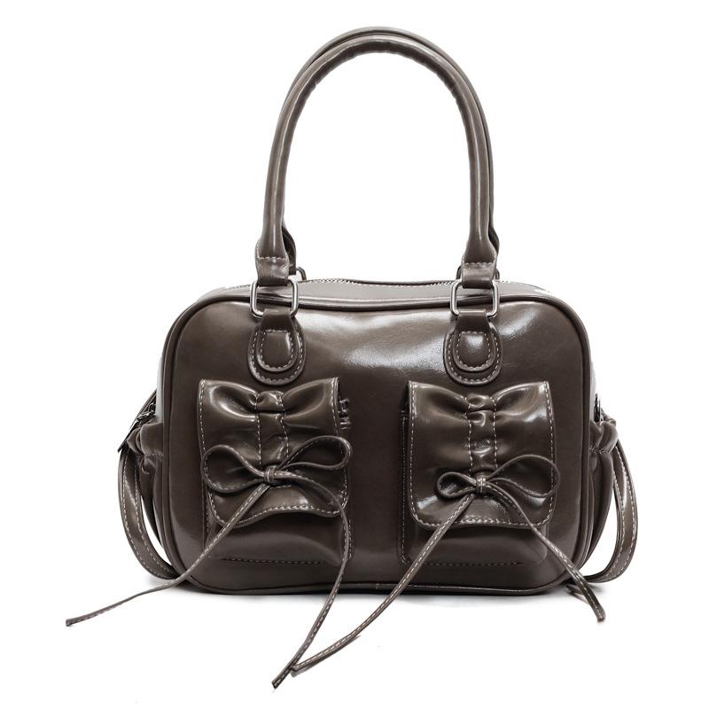 

Ретро высококлассная портативная маленькая квадратная сумка женская сумка новая простая сумка для поездок на работу повседневный рюкзак серый