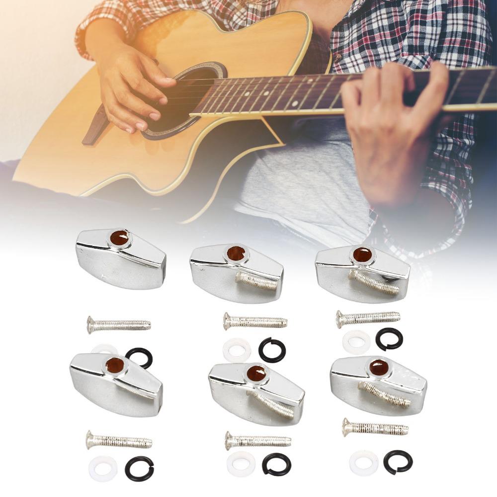12PCS Silver Color Acoustic Guitar Buttons Guitar Machine Heads For Acoustic Guitar