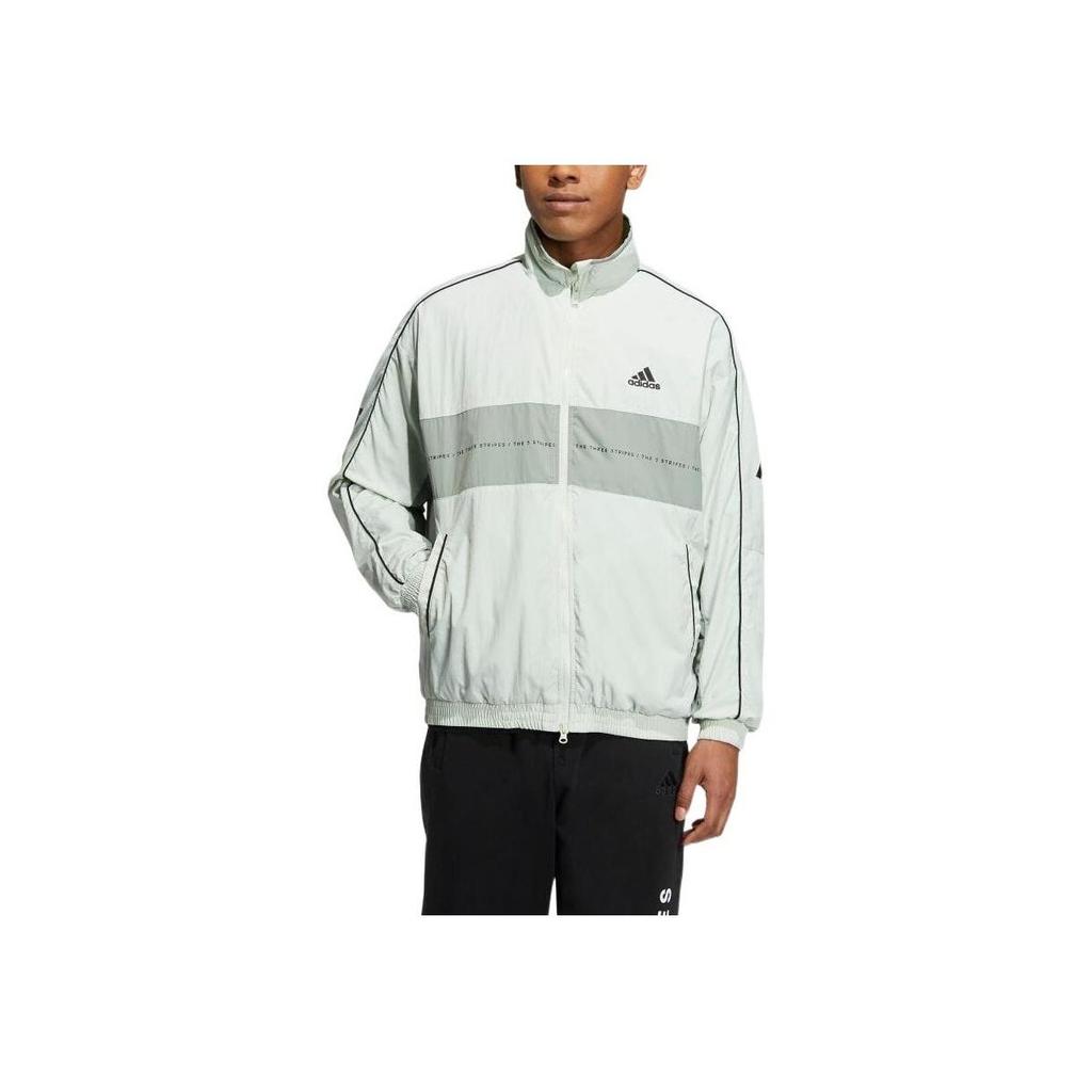 adidas Men's Oversized Fit Woven Jacket Linen Green IA9427
