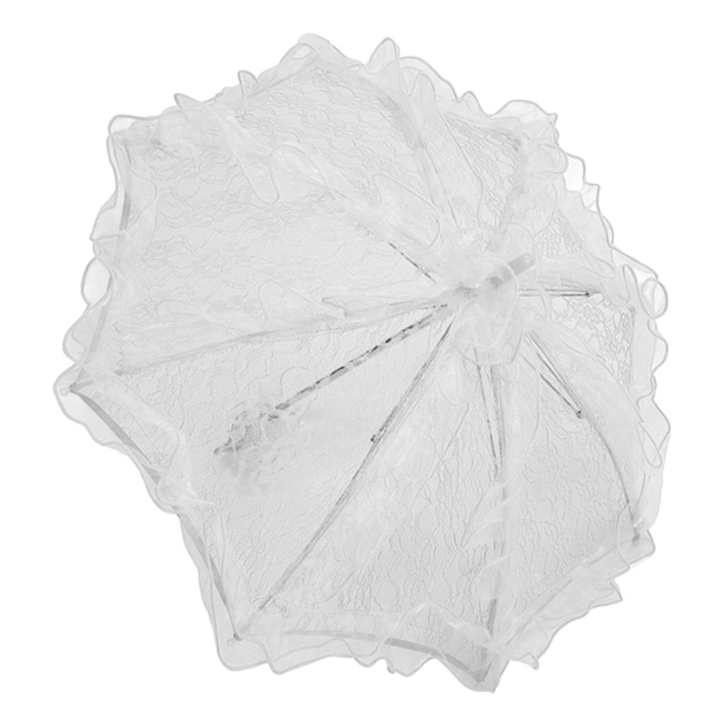 Lace Parasol Umbrella Hand Made Wedding Bridal Lace Umbrella Elegant Decorative Lace Umbrella Photography Prop for Party
