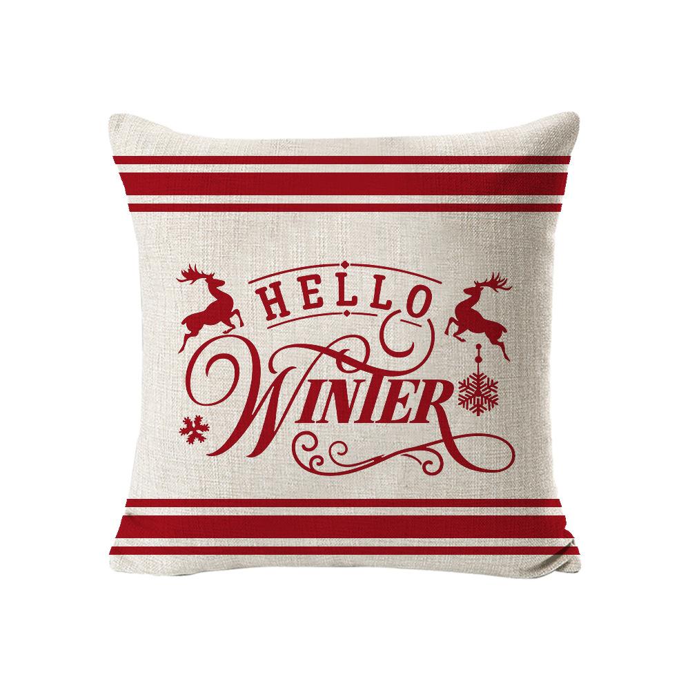 Christmas Pillow Cushion Home Living Room Decoration Printed Pillow Case Bedroom Large Cushion