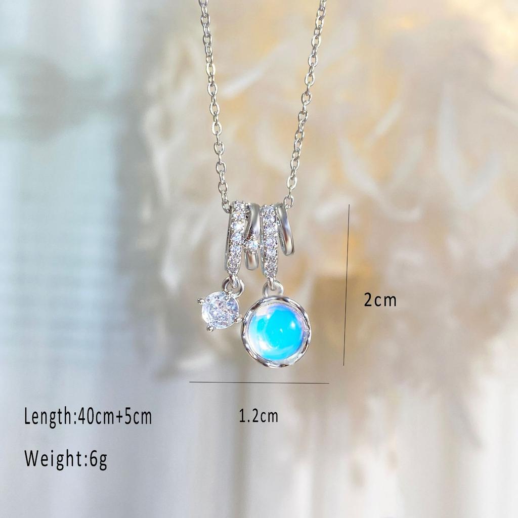 Copper Plated 18k Real Gold Love Necklace Zircon Collarbone Chain Exquisite Versatile Necklace Women's Accessories