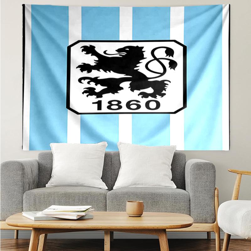 1860 Lion Emblem Tapestry, Unique Design Tapestry, Suitable for Bedroom,Livingroom, Playroom,Heartwarming Fan Holiday Gifts