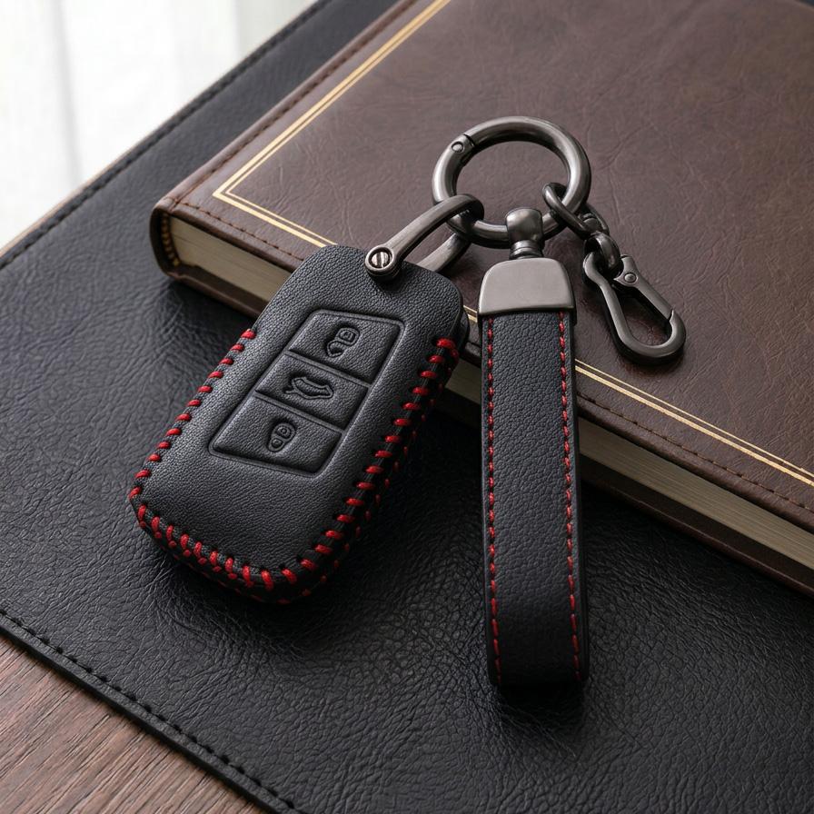 Leather Car Key Case for VW Volkswagen Golf 7 8 MK7 MK8 Passat B8 Tiguan Arteon Jetta A7 Polo MK6 Touran Caddy Key Cover Holder
