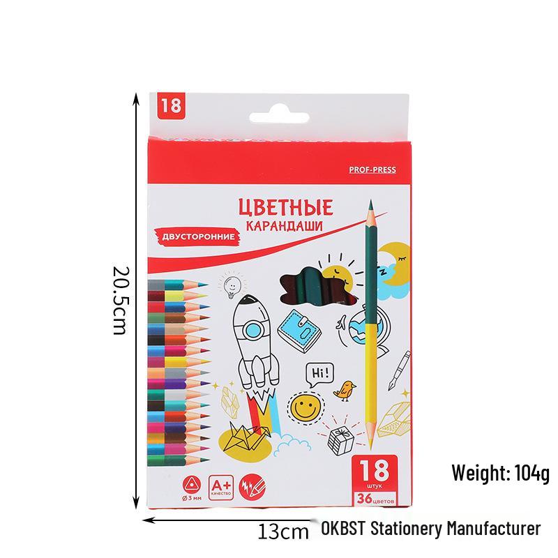 Oil-Based Colored Pencil Set for Children - Available in 12, 18, 24, and 36 Colors - Ideal for Elementary School Drawing
