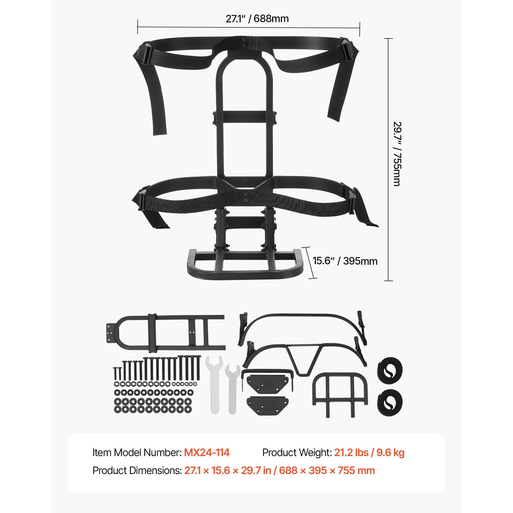 SucceBuy Golf Cart Rear Seat Bag Holder 27.8 x 16.1 x 30.9 inch, Compatible with Most Golf Carts with Rear Seat Grab Bar Black 29.5 inch 15.35 in