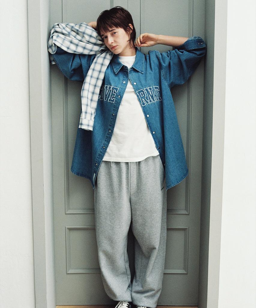COVERNAT Regular Authentic Sweat Jogger Pants Melange Gray