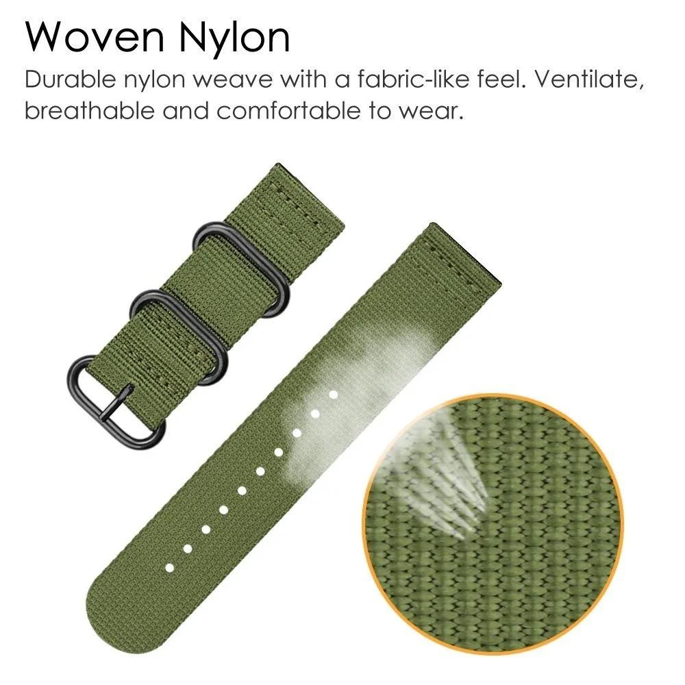 20mm Watch Strap 22mm Universal Watch Band Sports Nylon Canvas Woven Belt Adjustable Strap Outdoor Tools Camping Gear