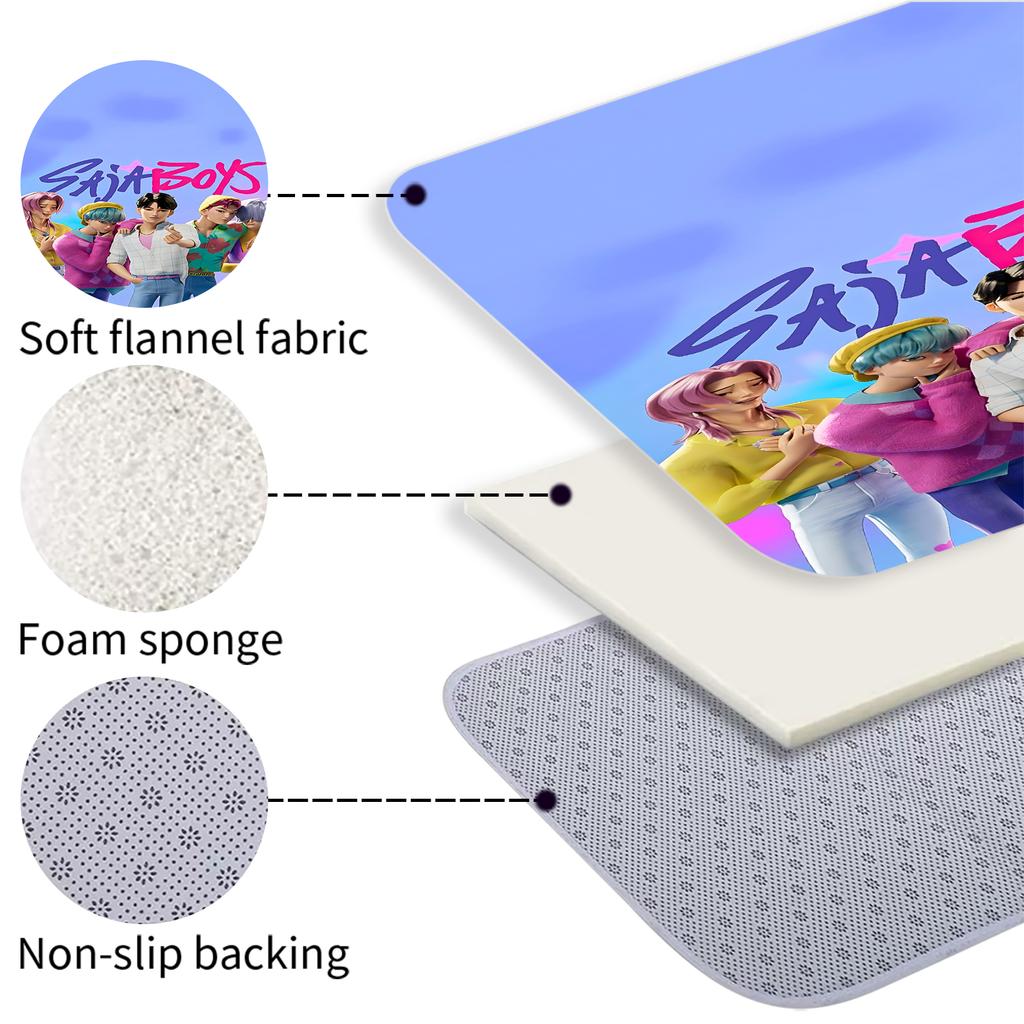 Snowman Print Toilet Bathroom Mat And Shower Curtain Four-Piece Set