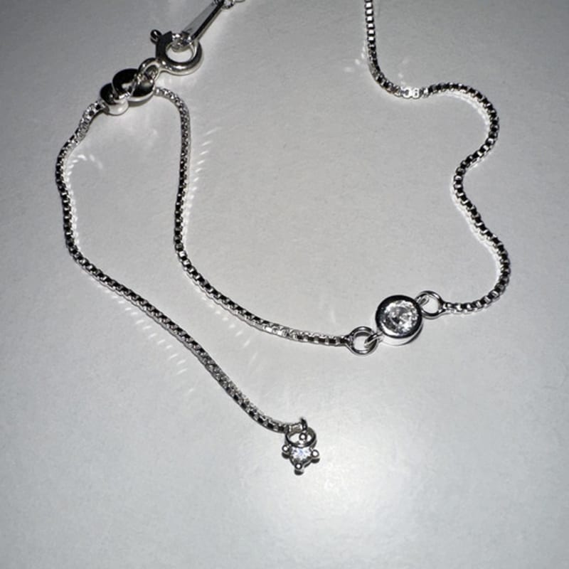 mosxe [925silver] Slide cubic bracelet