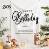 Matching Hanging Flags Baby Birthday Backdrop, Greenery Forest Banner for Boy Girl, Integrated Cloth 100 Day Celebration Party Decorations,