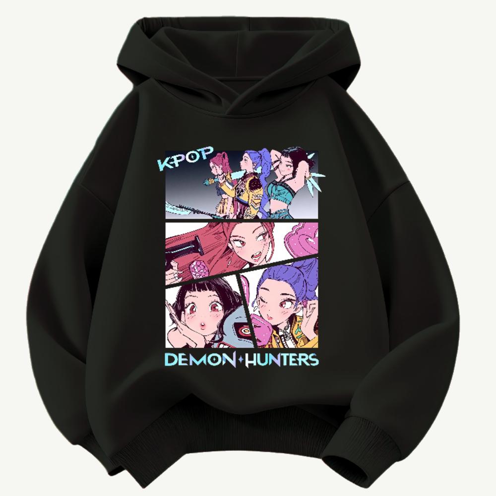 

K-POP Devil Hunter Kids Sweatshirt, Boys and Girls Clothing, Autumn/Winter Warm, Stylish, Versatile Kids Hoodie 110