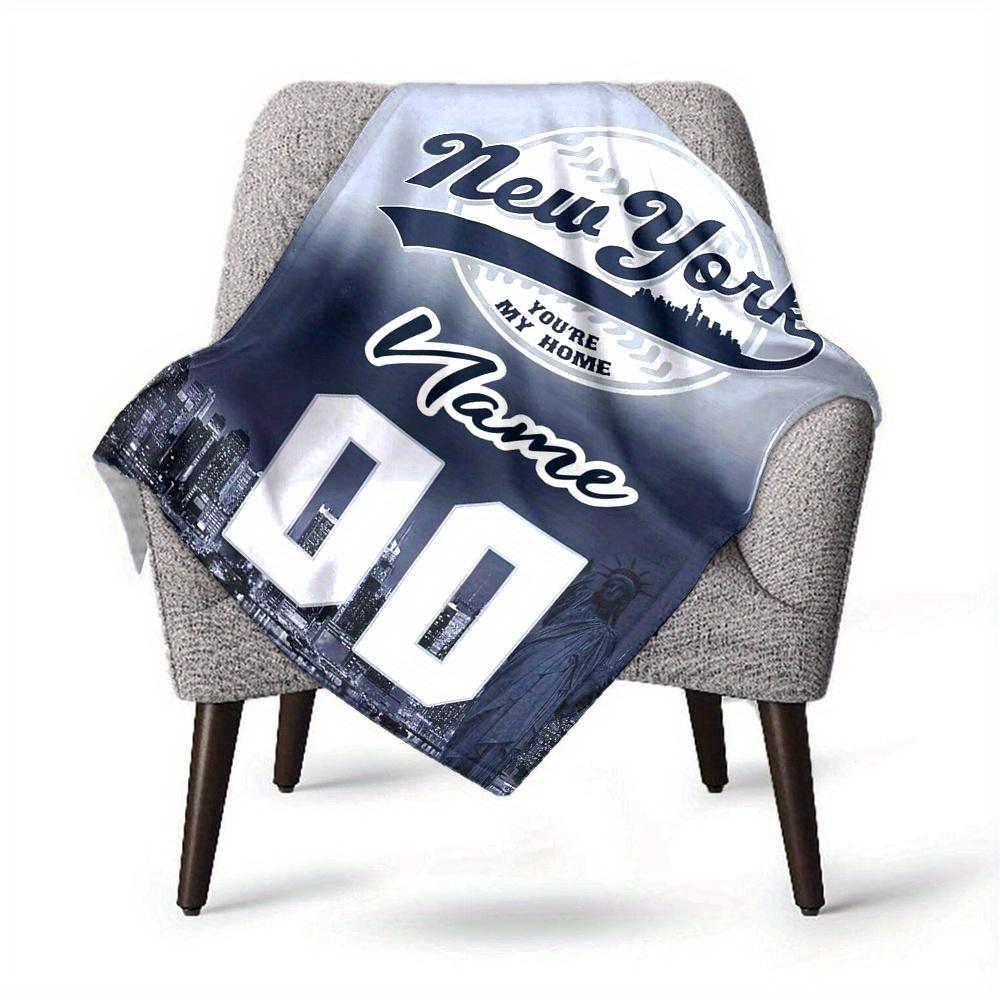 New York Baseball Theme Home Blankets Comfortable Soft Lightweight Multiseasonal Blanket For Picnics Sofas Offices Beds Living Rooms Perfect Gift For
