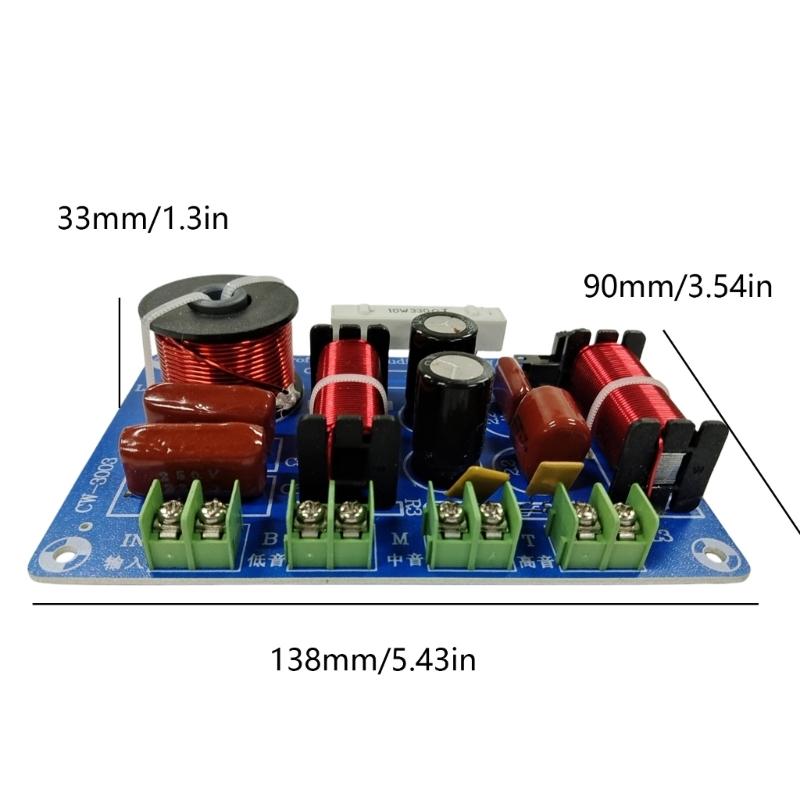 CW3003 High-Fidelity Audio Frequenzweiche 300W Langlebige Frequenzweiche Hi-Fi Soundfilter Frequenzweiche