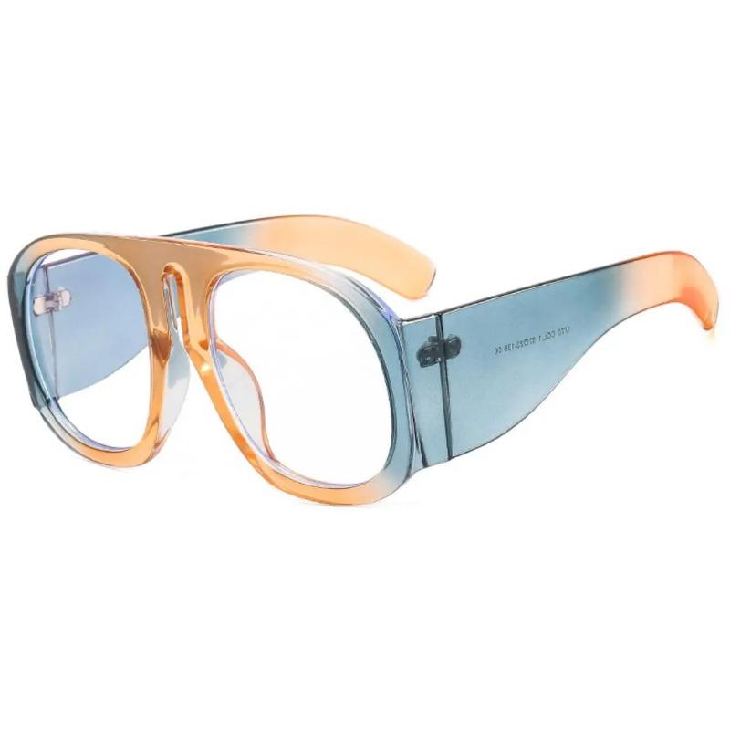 Yellow Oversized Pilot Sunglasses Women Luxury Designer Wide Square Gradient Sun Glasses Trendy Big Frame