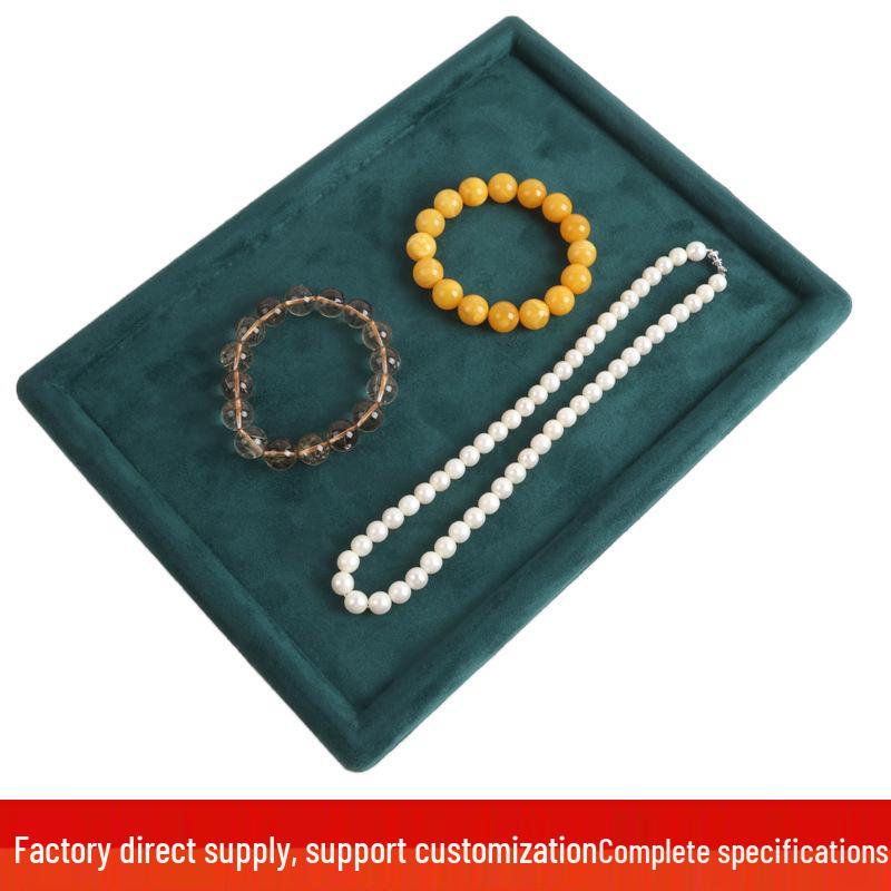 Velvet Jewelry Display Tray for High-End Accessories and Live Broadcast Props