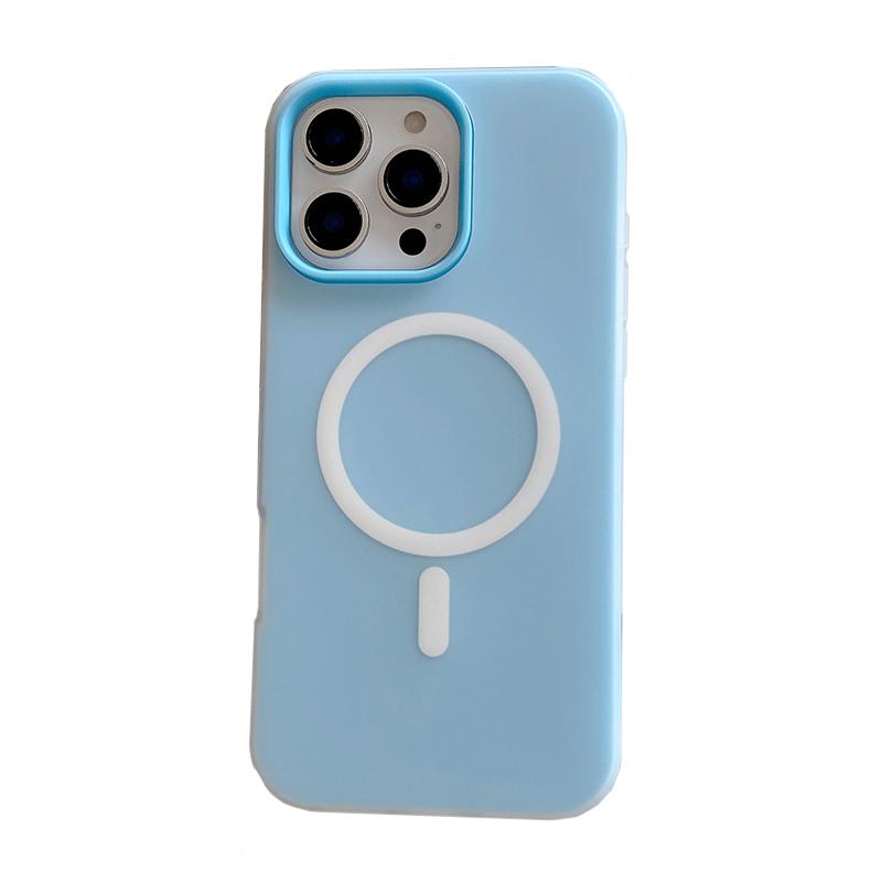 Candy Color For Magsafe Magnetic Wireless Charging Phone Case For iPhone 17 Air 16 15 14 13 Pro Max 2 In 1 Matte TPU Back Cover