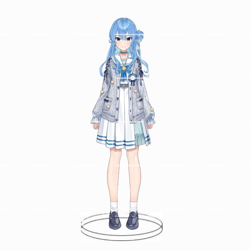 Animation Hololive anchorwoman acrylic insert card white blowing snow summer color festival animation peripheral decoration